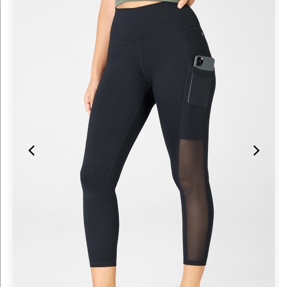 Fabletics Powerhold Mesh Capris Leggings Black - image 2